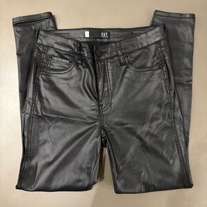 KUT From The Kloth Donna Fab AB Ankle Skinny High Rise Leather-Feel Pants Size 4
